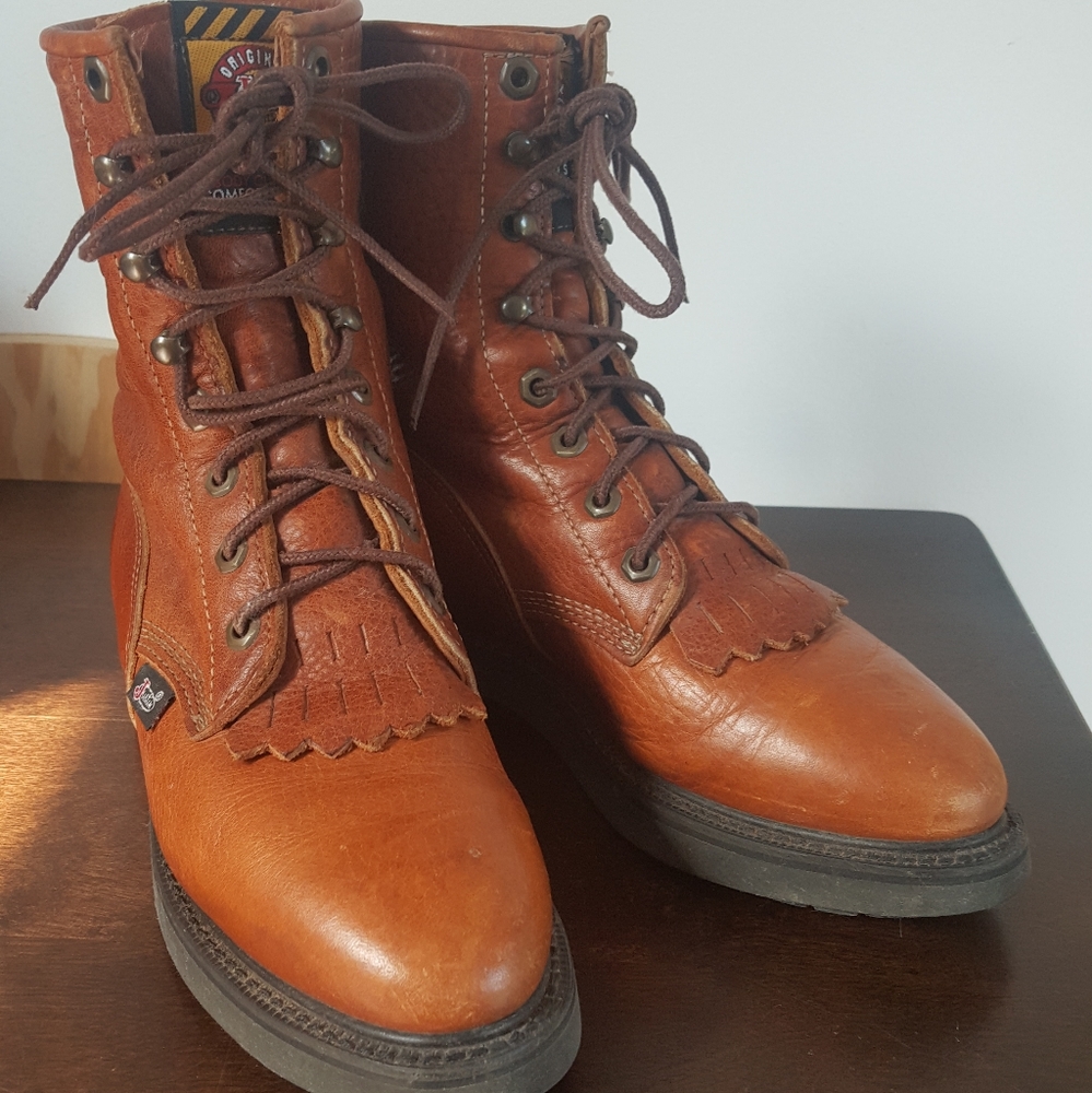 Women's Justin leather Roper Boots